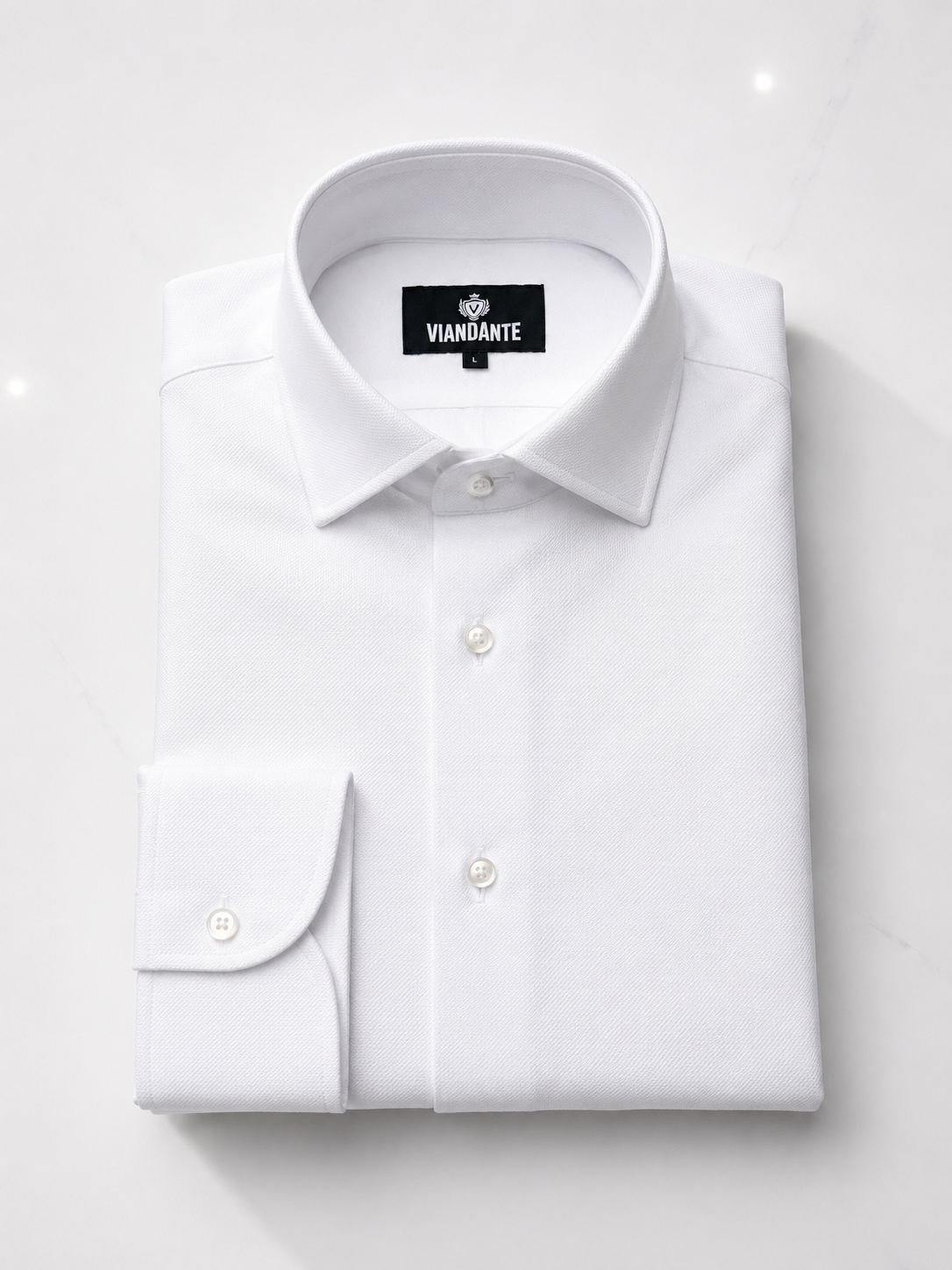 Button Up Pique Italian Cotton - White