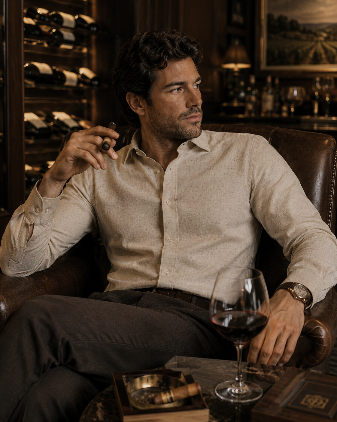 Button Up Cotton / Linen Sack Shirt - Ecru